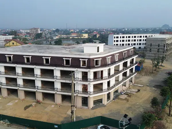 Công trình nhà phố liền kề đã hoàn thiện phần thô