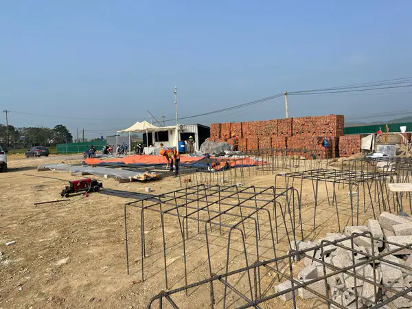 Gia công thép móng ngay tại công trường
