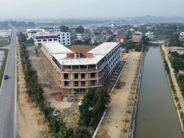 Toàn cảnh công trường nhìn từ flycam