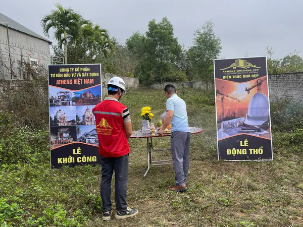 Lễ khởi công trên khu đất ven làng