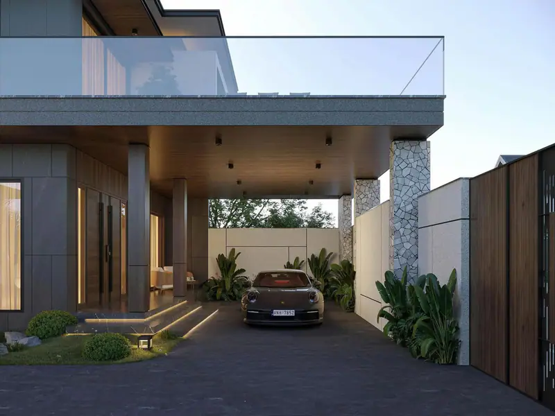 Nhà để xe có mái che