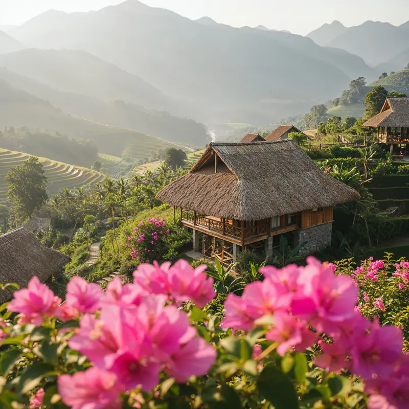 Bungalow giữa hoa giấy