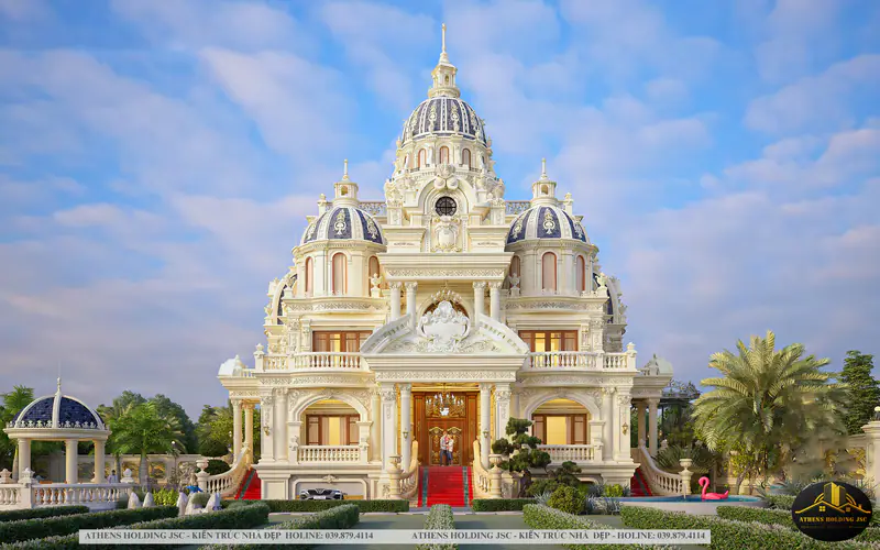 Lâu đài tân cổ điển dưới nắng
