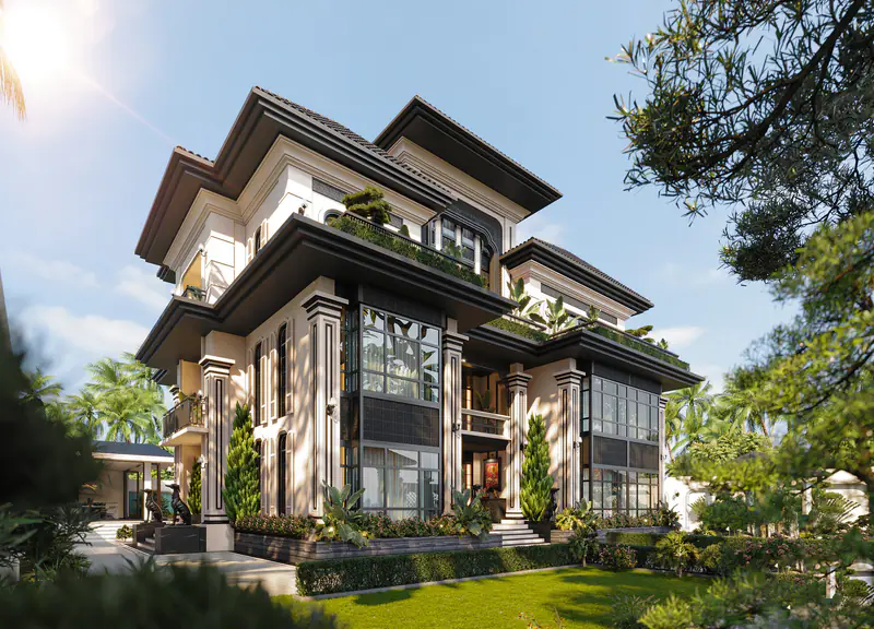 Villa giữa vườn cây xanh