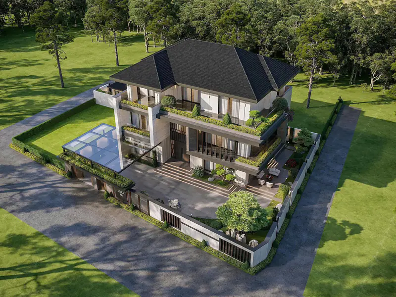 Phối cảnh trên cao toàn khuôn viên